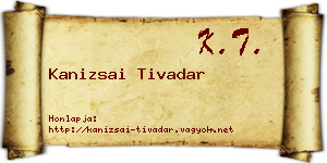Kanizsai Tivadar névjegykártya